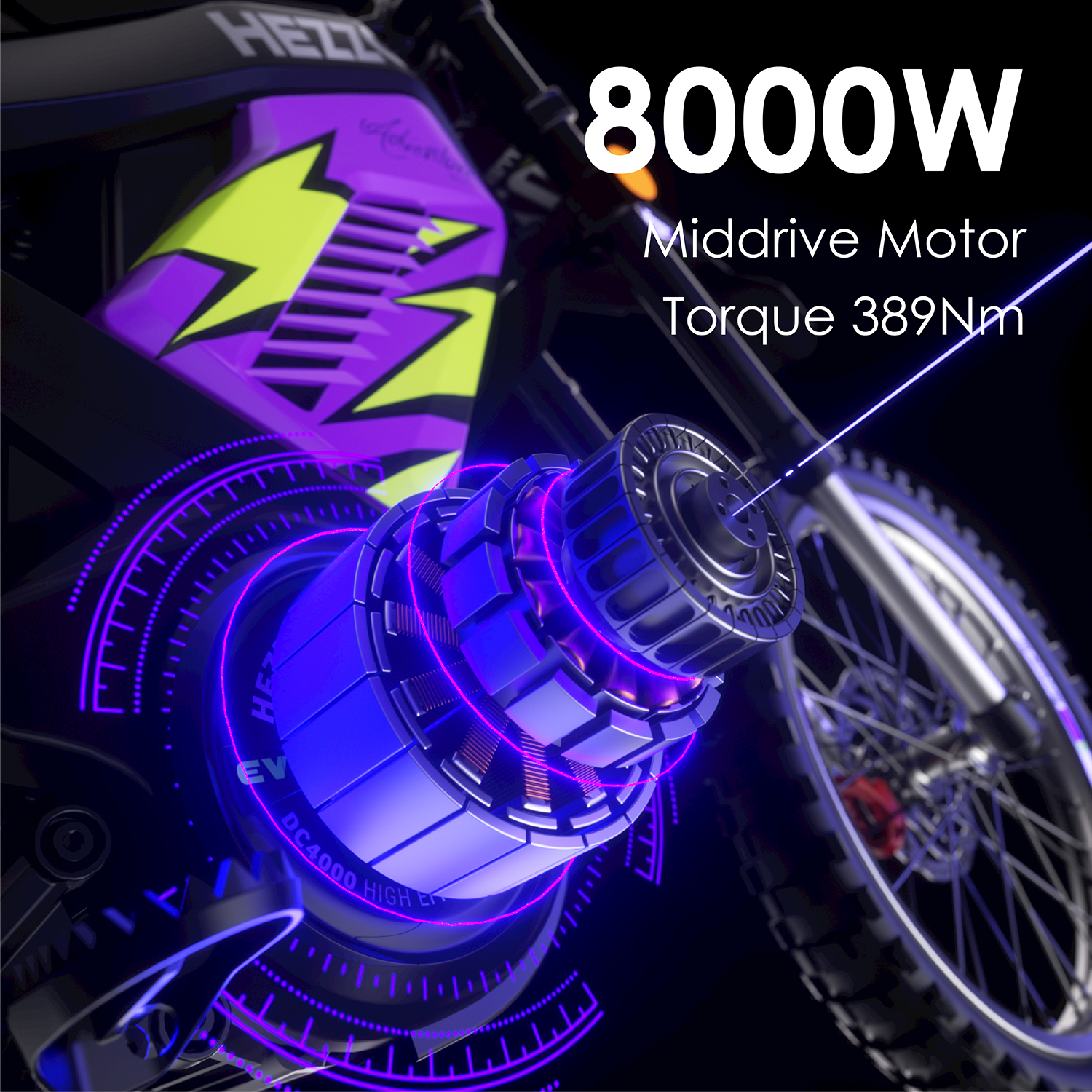 HEZZO D7 Electric Dirt Bike Detail 01